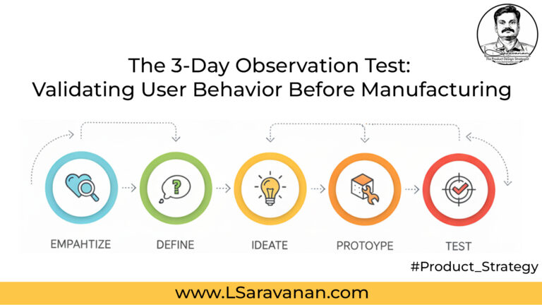 The 3-Day Observation Test: Validating User Behavior Before Manufacturing