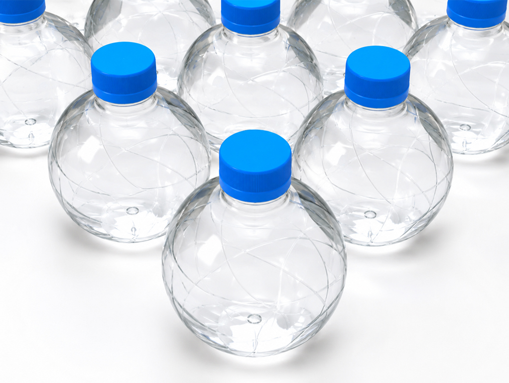 iball volleyball water bottles — finished product at scale