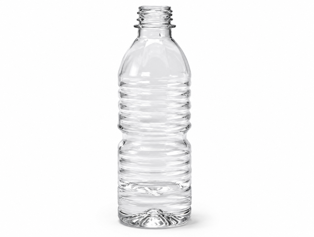 Generic PET water bottle — the same bottle used by every brand in India